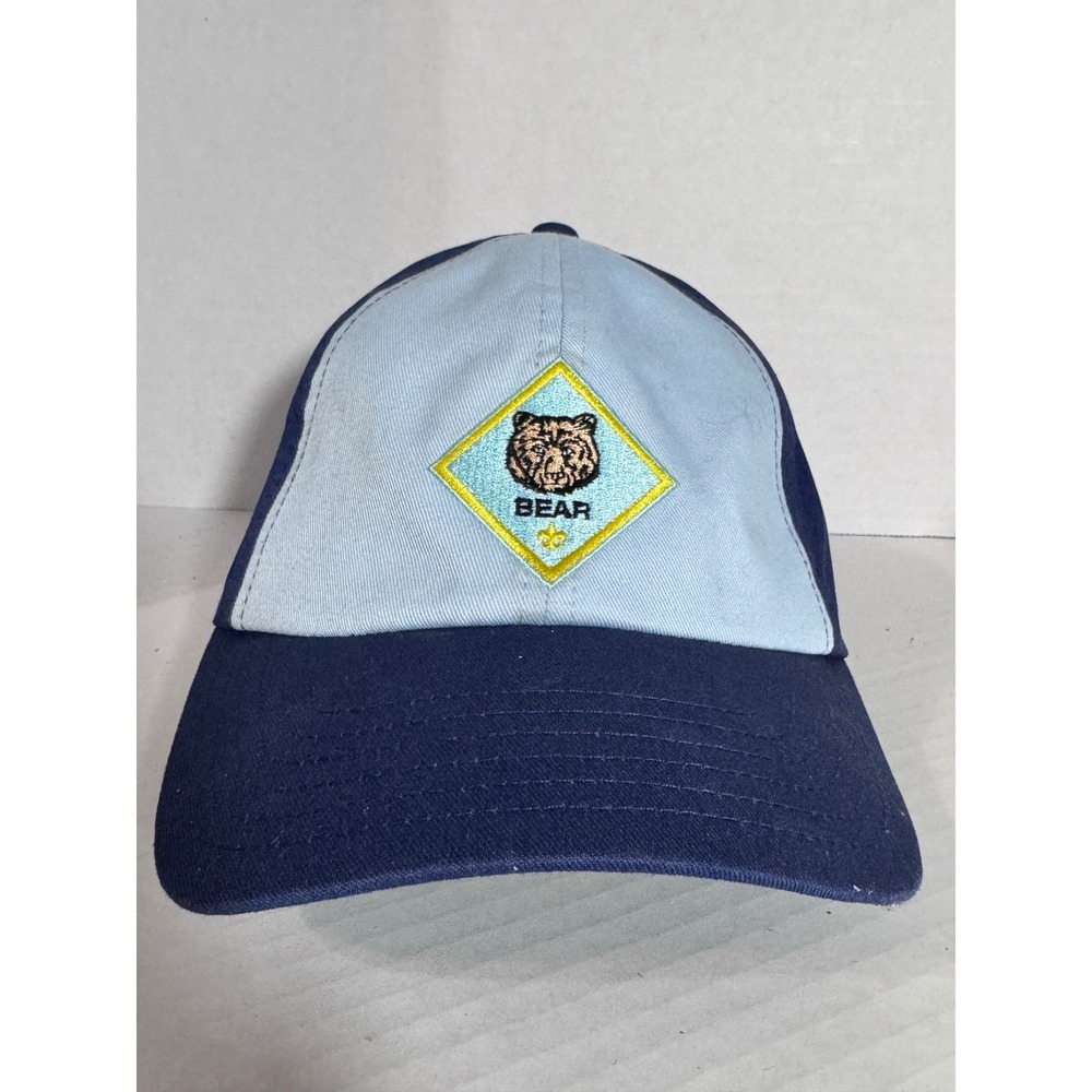 Cub Scouts Bear Rank Adjustable Baseball Hat Blue Embroidered Uniform Cap